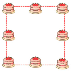 Cute cake-decorated photo frame, sweet style.
