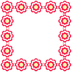 frame with flowers