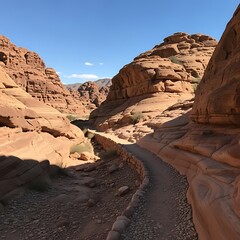 Valley of Fire State Park - A Desert Canyon Path.