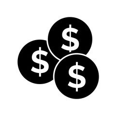 Money vector icon. Bank illustration sign. Dollar symbol. Finance logo.