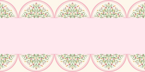 Nature Pattern Background Illustration For Cover, Banner, Notes. Fall Winter Aesthetic Background. Plant And Flower Pattern Background.