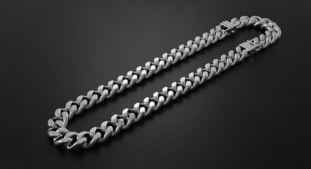 Silver Cuban Link Chain - A Bold and Stylish Accessory.