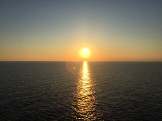 Sunset at sea