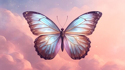 Butterfly with Metallic Wings – Futuristic Nature Concept