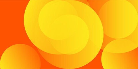 Abstract orange background with circles. Vector illustration