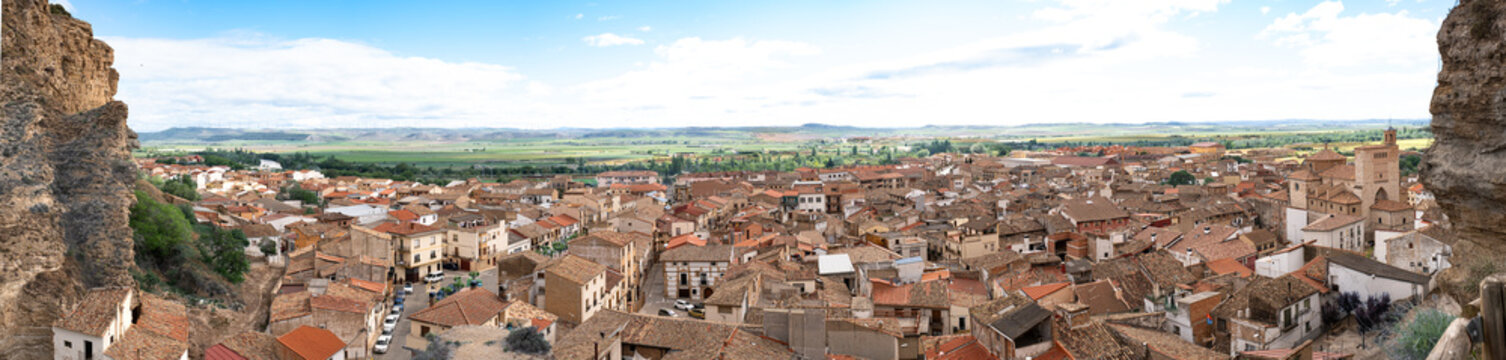 Panoramic view of Falces, Navarra, Spain