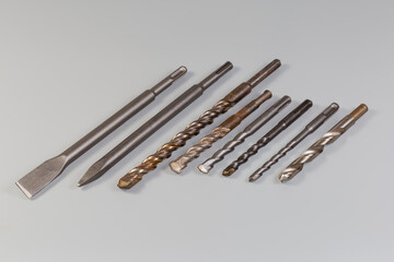 Various replaceable working tools different purposes for rotary hammer drill