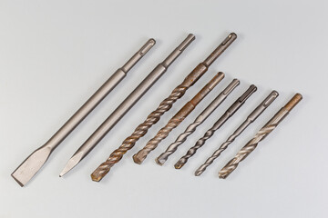 Various replaceable working tools different purposes for rotary hammer drill