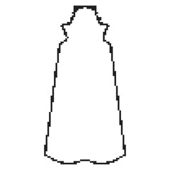 vampire pixel icon, 8-bit. Isolated vector illustration.