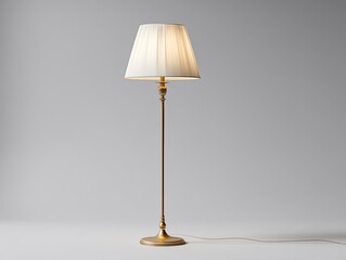 High resolution isolated floor lamp on gray background ideal for home decor and interior design