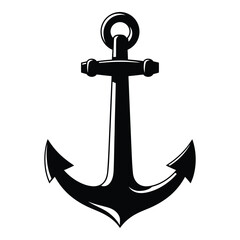 Classic nautical anchor symbol maritime nautical object maritime emblem nautical icon marine symbol nautical design element maritime object silhouette
