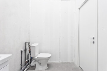 nterior of the apartment without decoration in gray colors