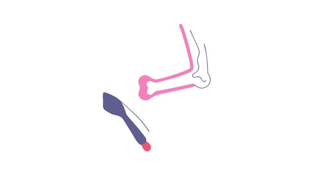 Stylized arm illustration with matchstick on white background
