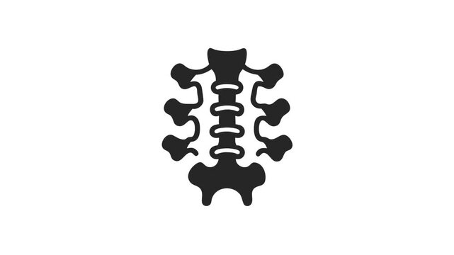 Monochrome spine illustration in black and gray hues