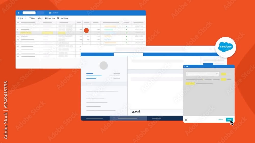 Wall mural animated data management interface showing project scheduling and task tracking in digital dashboard