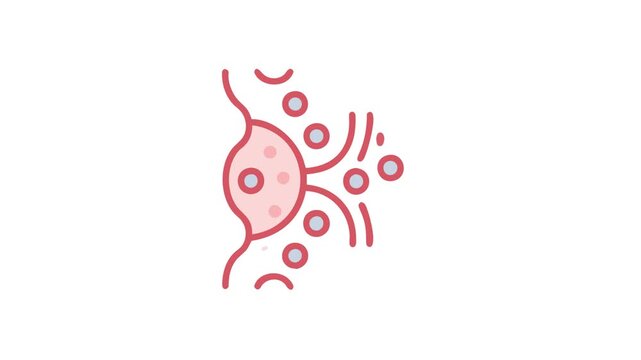 Abstract pink pattern with circles and lines, flat design