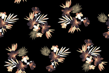 flower texture pattern mix leaves