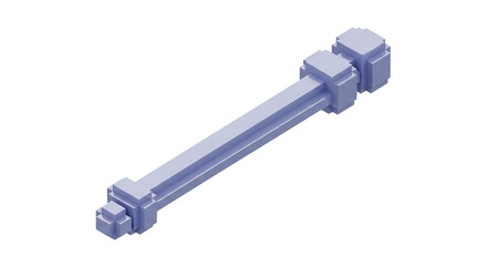 Light purple voxel object on black background