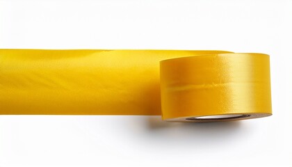 Yellow Tape On White Background Isolated