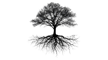 silhouette of a tree