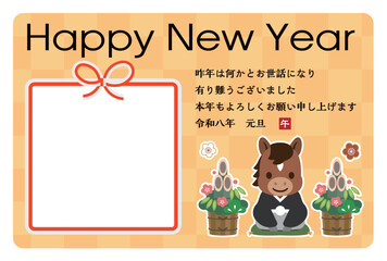 2026年午年の年賀状素材