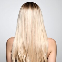 Fototapeta premium Blonde hair, back view