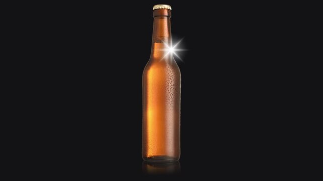 Explore the world of beer with our captivating animation of a beer botle