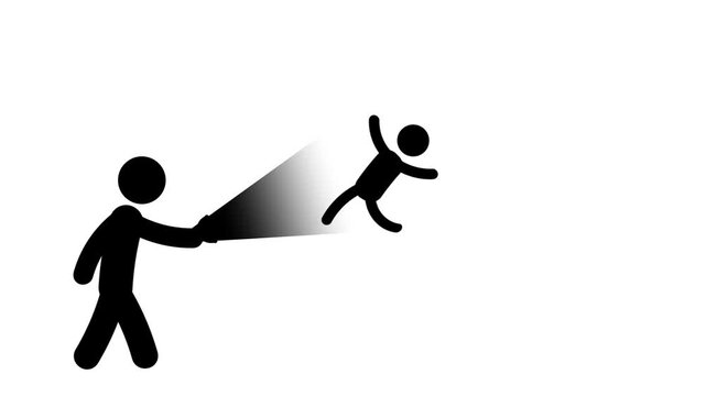 A person struggles as they are forcefully taken by an alien using a glowing beam, symbolizing powerlessness and otherworldly dominance