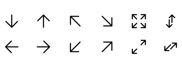 Arrow set icon vector. navigate, direction symbol. vector illustration.