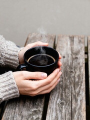woman with cup of coffee
