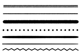 手描きのライン・線のセット