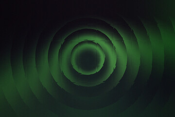 Abstract green ripples emanating from a dark center