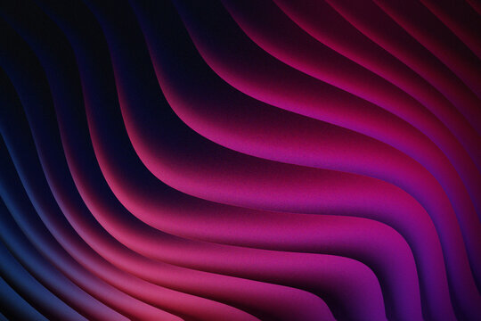 Abstract swirling waves of magenta and deep blue light