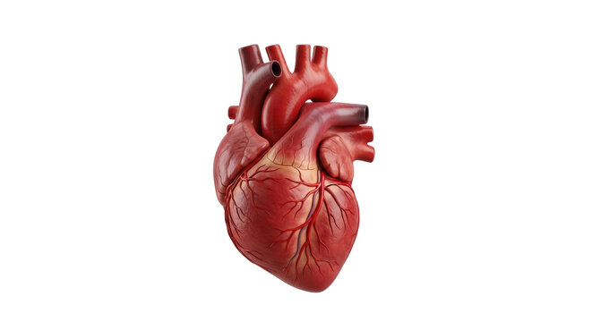 Isolated human heart, medical anatomical model, healthy cardiovascular system studies tool