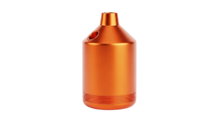 Isolated Orange Metallic Lamp Socket Industrial Design Electrical Fitting Component