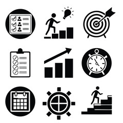 Business Management and Productivity Icons Set