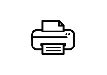 Print documents easily with this simple printer icon, perfect for your website or app design. Modern, clean, and highly versatile for any project