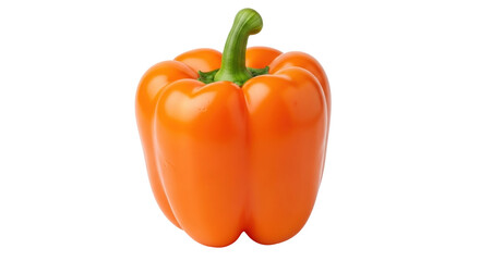 Isolated orange bell pepper ready for cooking and healthy eating in the kitchen or restaurant