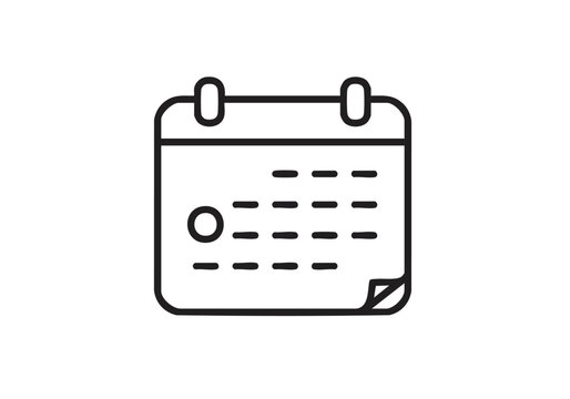 Stay organized with a simple calendar icon for your next event or reminder, perfect for planning and business projects to keep you on track