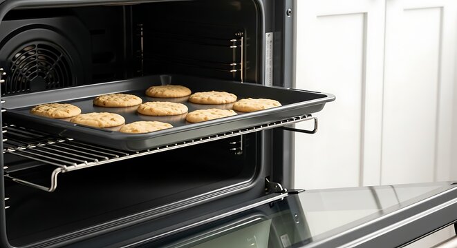 Cookies Baking in Oven