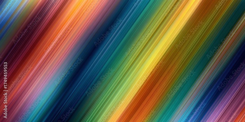 Wall mural colorful diagonal stripes in gradient pattern with vibrant hues of rainbow shades for abstract backg