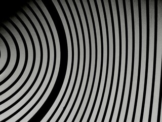 Obraz premium Minimalist black and white curved lines background creating a hypnotic dynamic ripple effect for modern abstract posters and covers