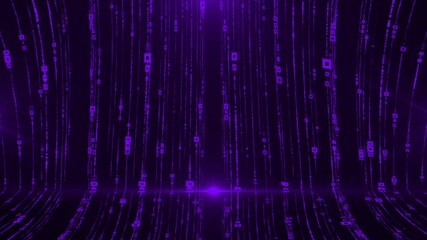 Purple particle lines falling awards stage 3d background elegant particles party screen and product displaying background - Powered by Adobe