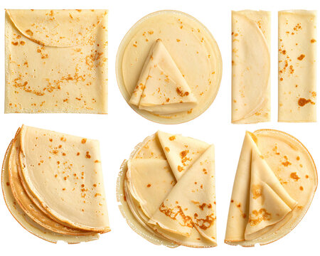  Firefly_Crêpe Crepe crepes batter dessert on transparent cutout, PNG file. Many assorted diff