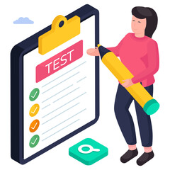 Modern design illustration of test