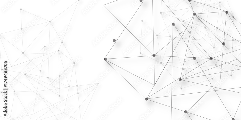 Wall mural abstract of simple gray line triangle pattern geometric background. seamless geometric polygonal rep