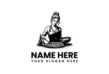 Elegant Chef Logo Design A Culinary Icon for Restaurants and Food Businesses, Customizable Template