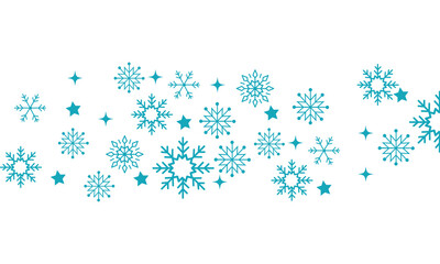 Golden snowflakes and stars.