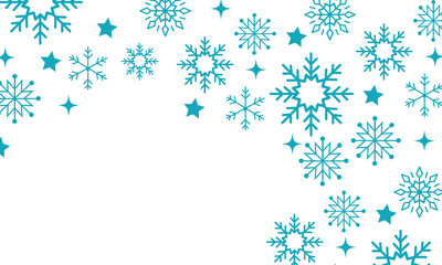 Golden snowflakes and stars.
