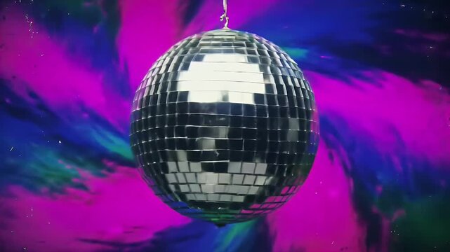 Disco Ball Abstract Background Motion Graphic Loop